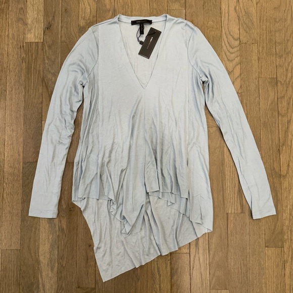 NWT BCBGMaxAzria Steel Blue Top - size s - Picture 2 of 5